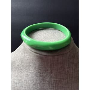 Vintage Lucite Acrylic Bracelet Green Stackable Mod Y2K Stackable 80s Colorful